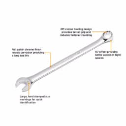 GEARWRENCH 15-Piece SAE Combination Wrench Set thumbnail 4