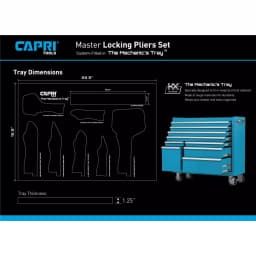 Capri Tools Klinge 7-Piece Locking Pliers Set with Capri Tools Mechanic's Tray thumbnail 3