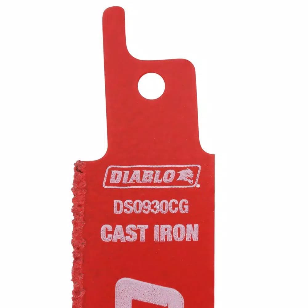Diablo 9 in. Carbide Grit Reciprocating Saw Blade for Cast Iron, Masonry & Fiber Cement (5-Pack)