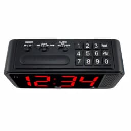 Equity by La Crosse Red 1.8 in. LED Quick Set Digital Alarm Clock with Dimmer and Battery Backup thumbnail 3