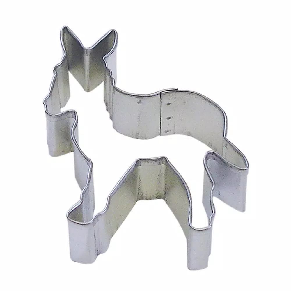 CybrTrayd-R&M 12-Piece Donkey Tinplated Steel Cookie Cutter and Recipe Set, 3.5 in.