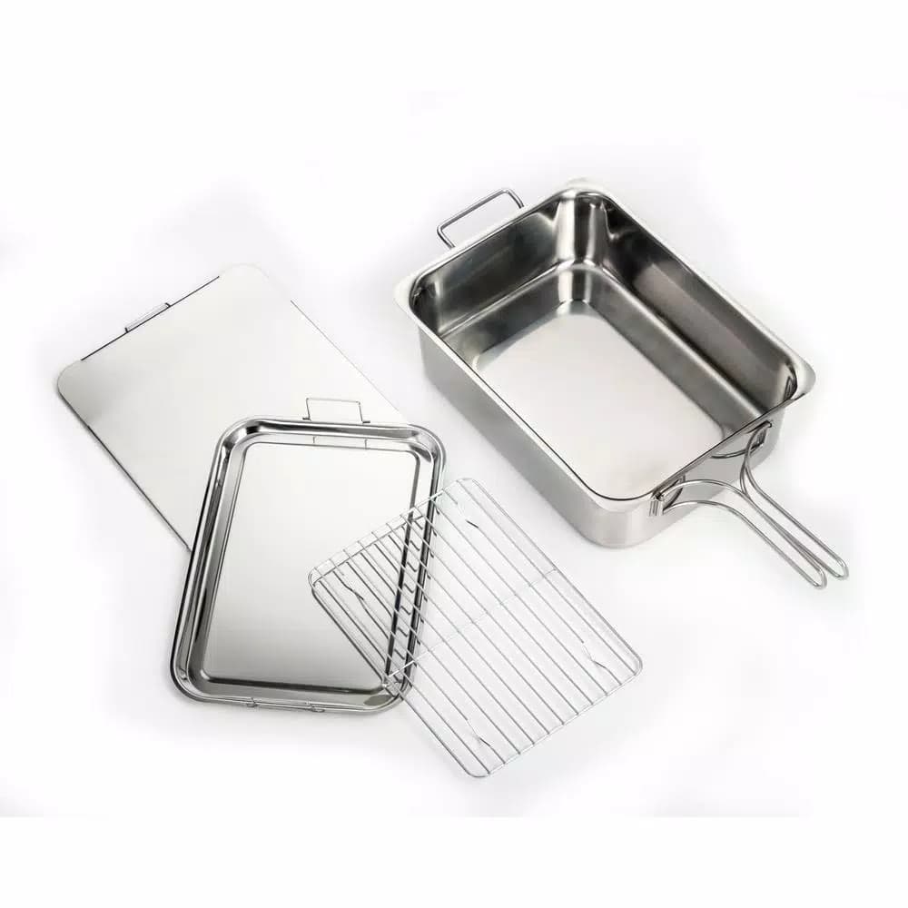 ExcelSteel 4-Piece Stainless Steel Stovetop Smoker Specialty Set