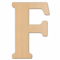 Jeff McWilliams Designs 23 in. Oversized Unfinished Wood Letter (F) - Industrial Style Wall Decor thumbnail 1