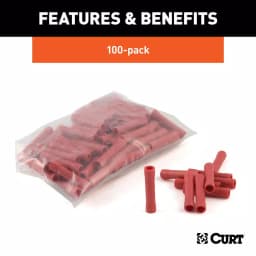 CURT Butt Connectors, 22-18 Gauge Wire, Red, 100-Pack thumbnail 4