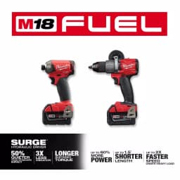 Milwaukee M18 FUEL 18V Brushless Hammer Drill and Surge Hydraulic Driver 2-Tool Combo Kit thumbnail 3