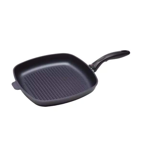 Swiss Diamond Classic Series 12 in. Cast Aluminum Nonstick Square Grill Pan, Gray