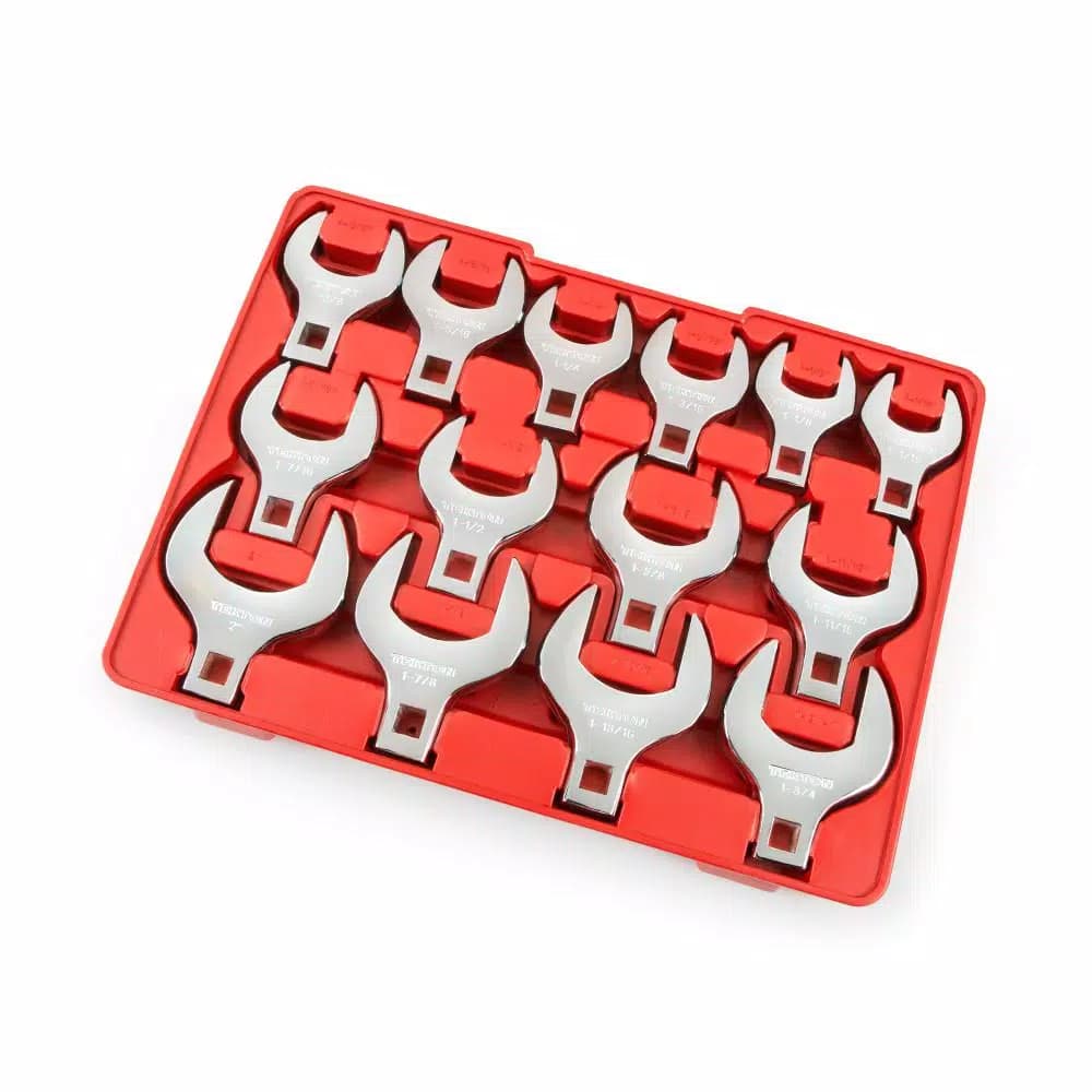 TEKTON 1/2 in. Drive Jumbo Crowfoot Wrench Set, 14-Piece (1-1/16 to 2 in.)