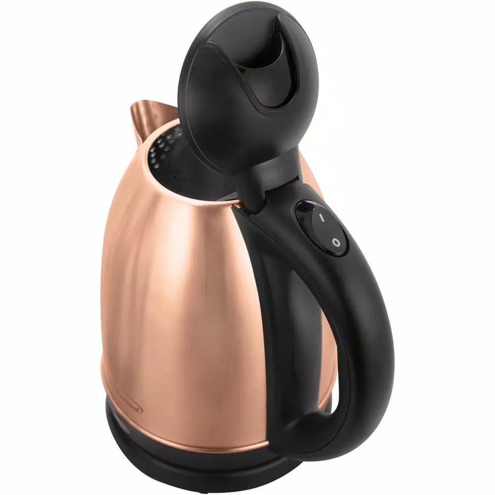 Brentwood Appliances KT-1770RG 1.2L Rose Gold Cordless Electric Kettle, 5-Cup Stainless Steel