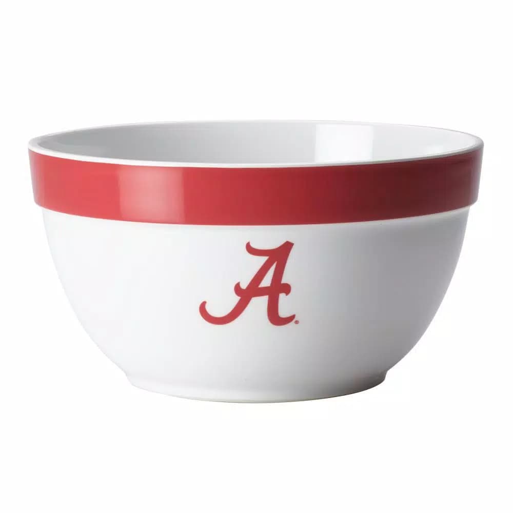 College Kitchen Collection University of Alabama Big Party Bowl, 4.75-Quart, Crimson Red