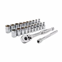 GEARWRENCH 22-Piece 1/4 in. Drive SAE/Metric Ratchet and Socket Set thumbnail 1