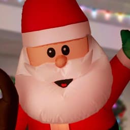 Airblown 6.5 ft. Animated Airblown Inflatable Santa and Reindeer Rodeo Scene with Lights thumbnail 4