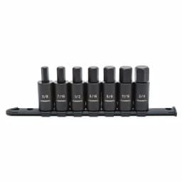 Husky 1/2 in. Drive SAE Hex Bit Impact Socket Set, 7-Piece thumbnail 3