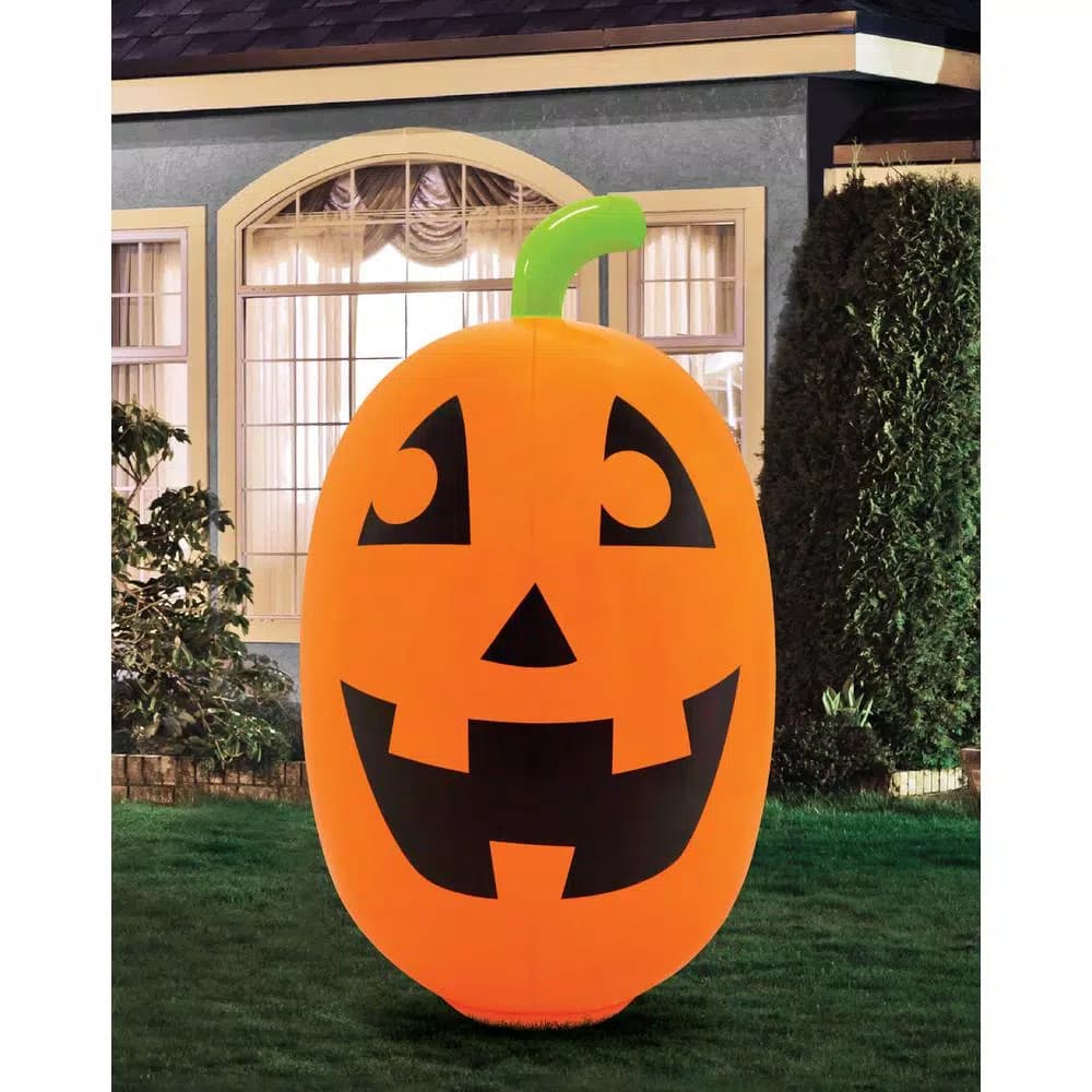 Unbranded 3.5-ft. PVC Inflatable Pumpkin Halloween Outdoor Decor