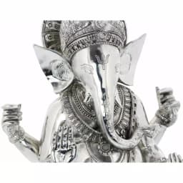 LITTON LANE 16 in. Antique Silver Sitting Ganesh Sculpture with Patterned Detailing thumbnail 6