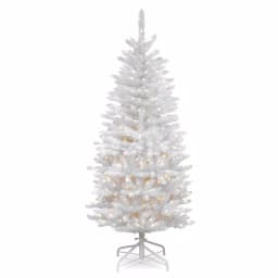National Tree Company 4.5 ft. Kingswood White Fir Slim Artificial Christmas Tree with 150 Clear Lights thumbnail 1