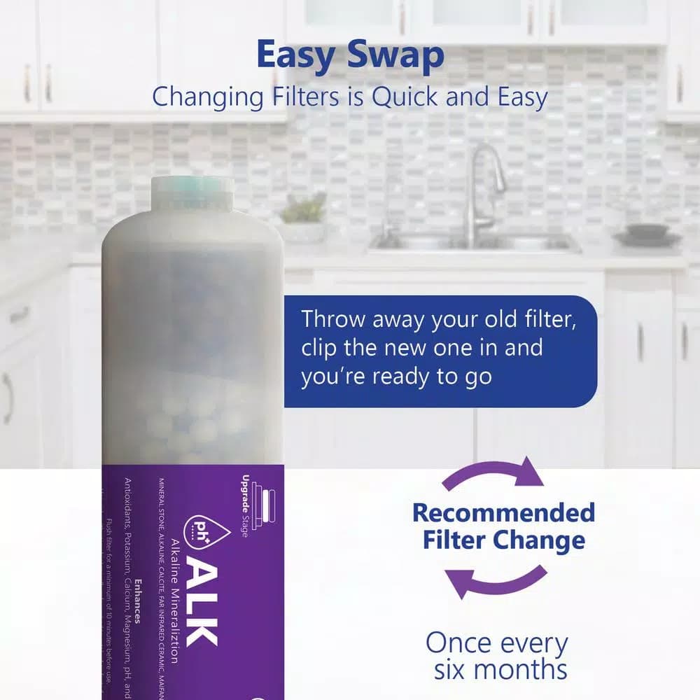 Express Water Alkaline Water Filter Replacement - Mineral & Antioxidant Remineralizer for RO & Under Sink Systems