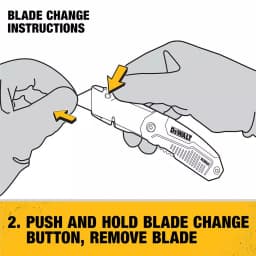 DEWALT Folding Retractable Utility Knife with Metal Body and Blade Storage thumbnail 7