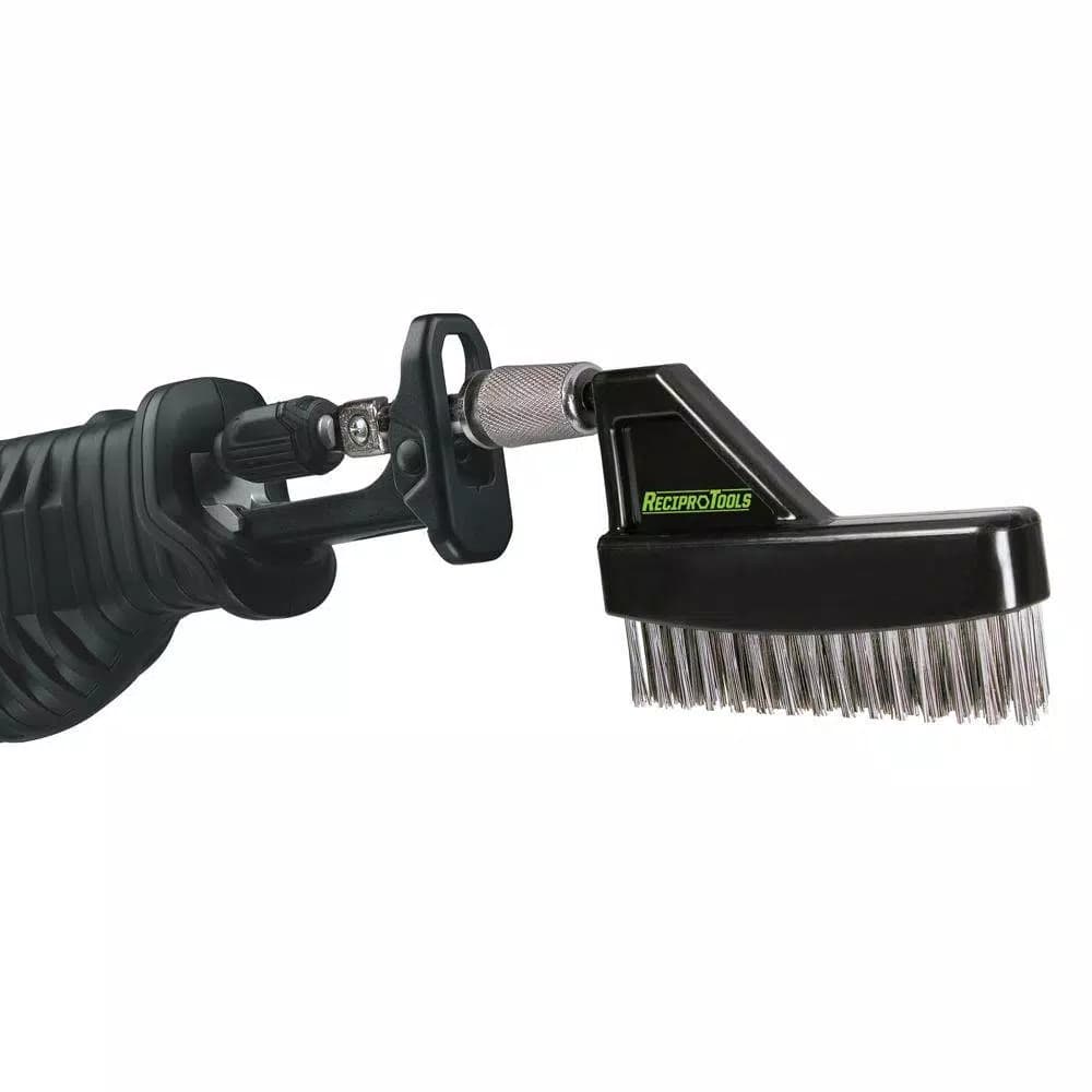 ReciproTools Stainless Steel Wire Offset Brush for Reciprocating Saws