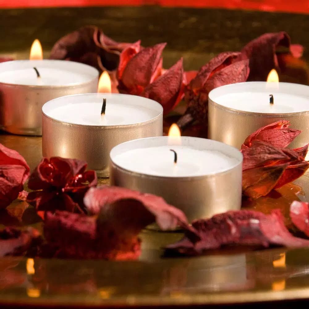 LUMABASE Unscented Tea Light Candles, 100-Count, White Paraffin Wax