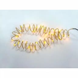Starlite Creations 12 ft. Pre-Lit LED Gold Single Braided Garland, Battery Operated with Timer (Bundle of 2) thumbnail 3