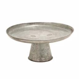 LITTON LANE 16 in. x 7 in. Farmhouse Galvanized Iron Cupcake Stand with Distressed Gray Finish thumbnail 1