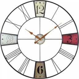 FirsTime 36 in. Multi-Color Vibrant Plaques Oversized Wall Clock thumbnail 2