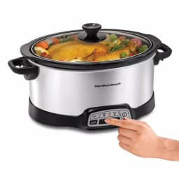 Hamilton Beach 7 Qt. Programmable Stainless Steel Slow Cooker with Built-In Timer and Temperature Settings thumbnail 5