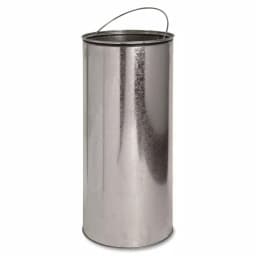 Genuine Joe 13.5 Gal. Stainless Steel Round Top Pedal Trash Can with Galvanized Liner thumbnail 2