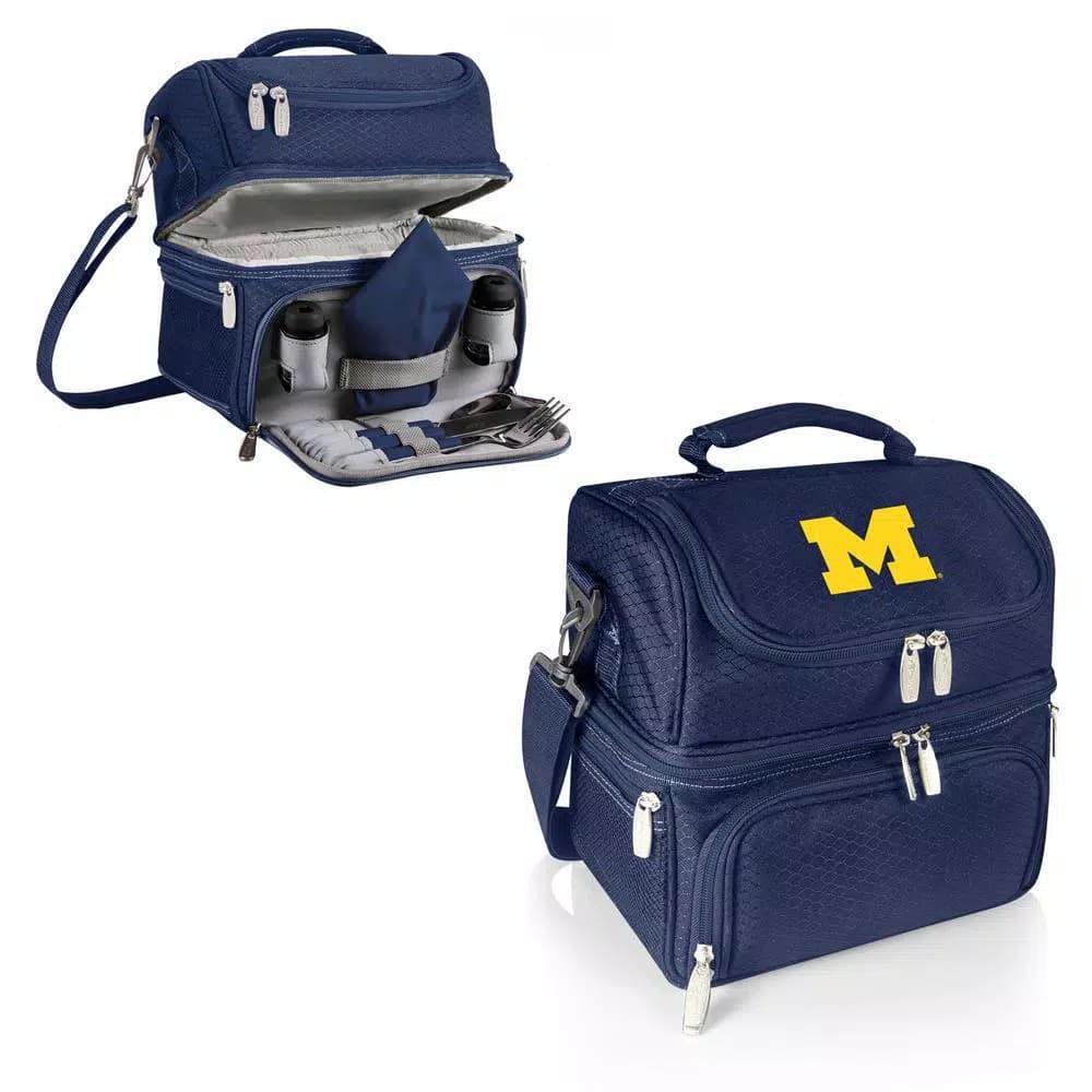 ONIVA Pranzo Michigan Wolverines Navy Insulated Lunch Bag with Utensil Set
