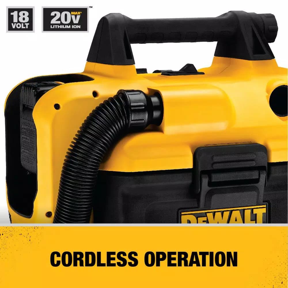 DEWALT 20V MAX Cordless Wet/Dry Vacuum, 2 Gallon, Battery and Charger Not Included