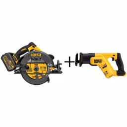 DEWALT FLEXVOLT 60V MAX Brushless 7-1/4 in. Circular Saw Kit with (2) 6.0Ah Batteries & Bonus Reciprocating Saw thumbnail 1