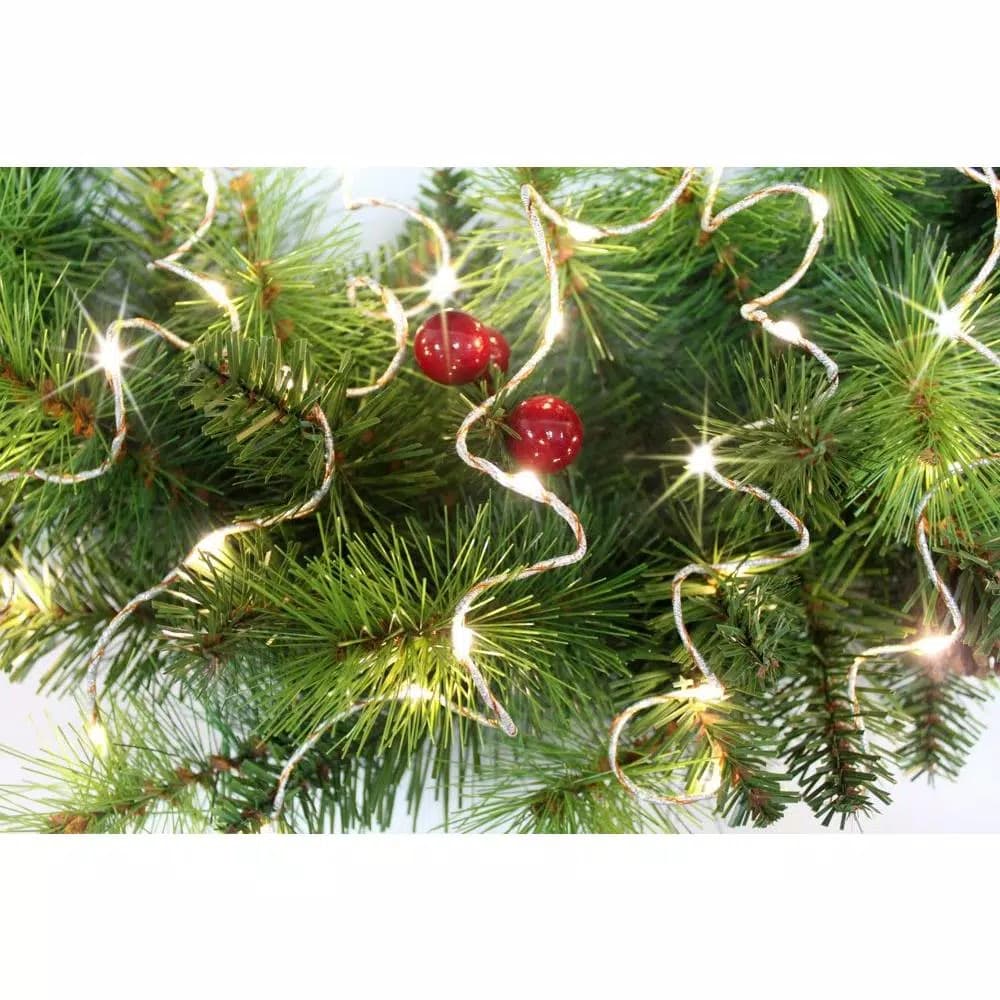 Starlite Creations 12 ft. Pre-Lit LED White Single Braided Garland, Battery Operated (Bundle of 2)