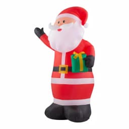 Home Accents Holiday 6.5 ft. Airblown Inflatable Santa with Present, LED Holiday Decoration thumbnail 3