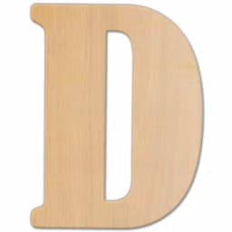 Jeff McWilliams Designs 15 in. Oversized Unfinished Wood Letter (D) - Industrial Style Wall Decor thumbnail 1