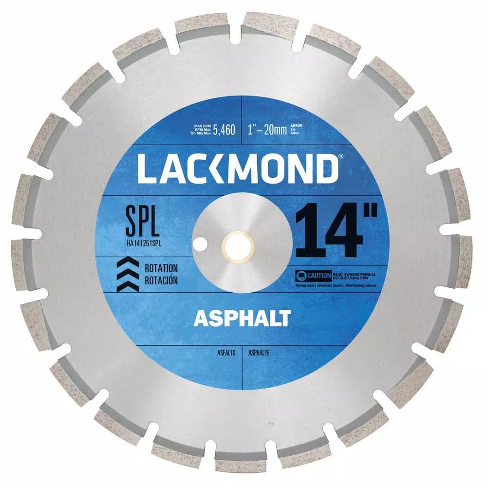 Lackmond SPL Series 14 in. Diamond Segmented Saw Blade for Asphalt and Block
