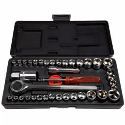 Stalwart 40-Piece SAE and Metric Socket Set with 3/8 in. Drive Ratchet and Carrying Case thumbnail 1