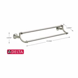 Delta Mandara 24 in. Double Towel Bar, Brushed Nickel thumbnail 5
