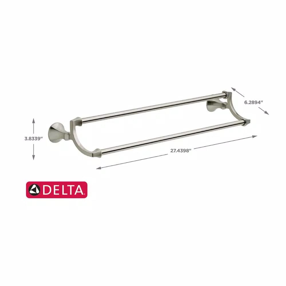 Delta Mandara 24 in. Double Towel Bar, Brushed Nickel