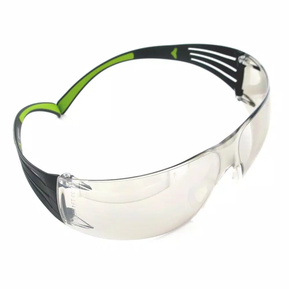 3M SecureFit 400 Series Safety Eyewear, Black/Neon Green, Anti-Fog, 3-Pack