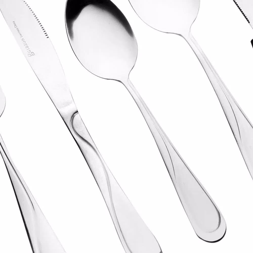 Gibson Home Trillium Plus 24-Piece 18/10 Stainless Steel Flatware Set, Service for 4