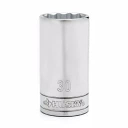Husky 1/2 in. Drive 12-Point Deep Metric Socket, 30mm thumbnail 1