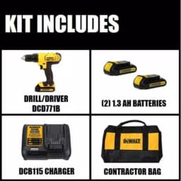 DEWALT 20V MAX Cordless 1/2 in. Drill/Driver Kit with (2) 1.3 Ah Batteries, Charger & Bag thumbnail 2