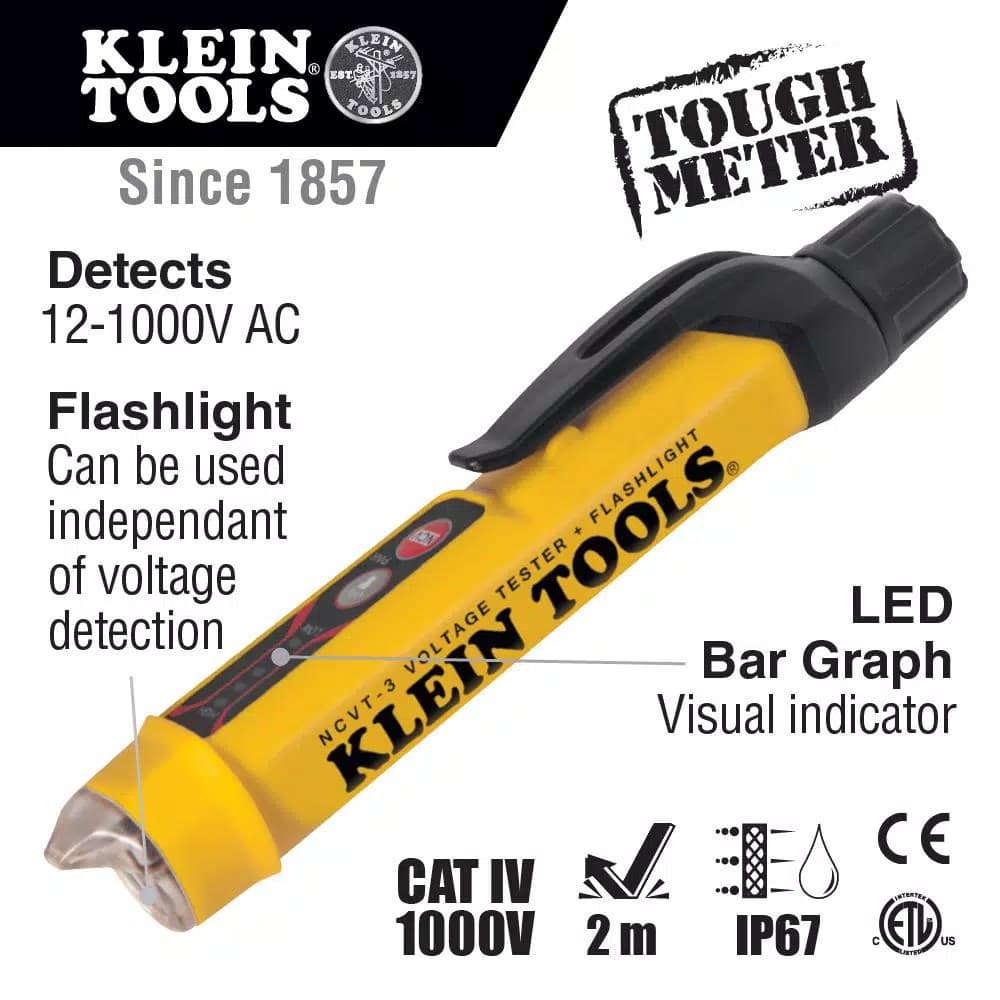 Klein Tools 2-Piece Electrical Tool Set: Non-Contact Voltage Tester and 5-in-1 Nut Driver Kit