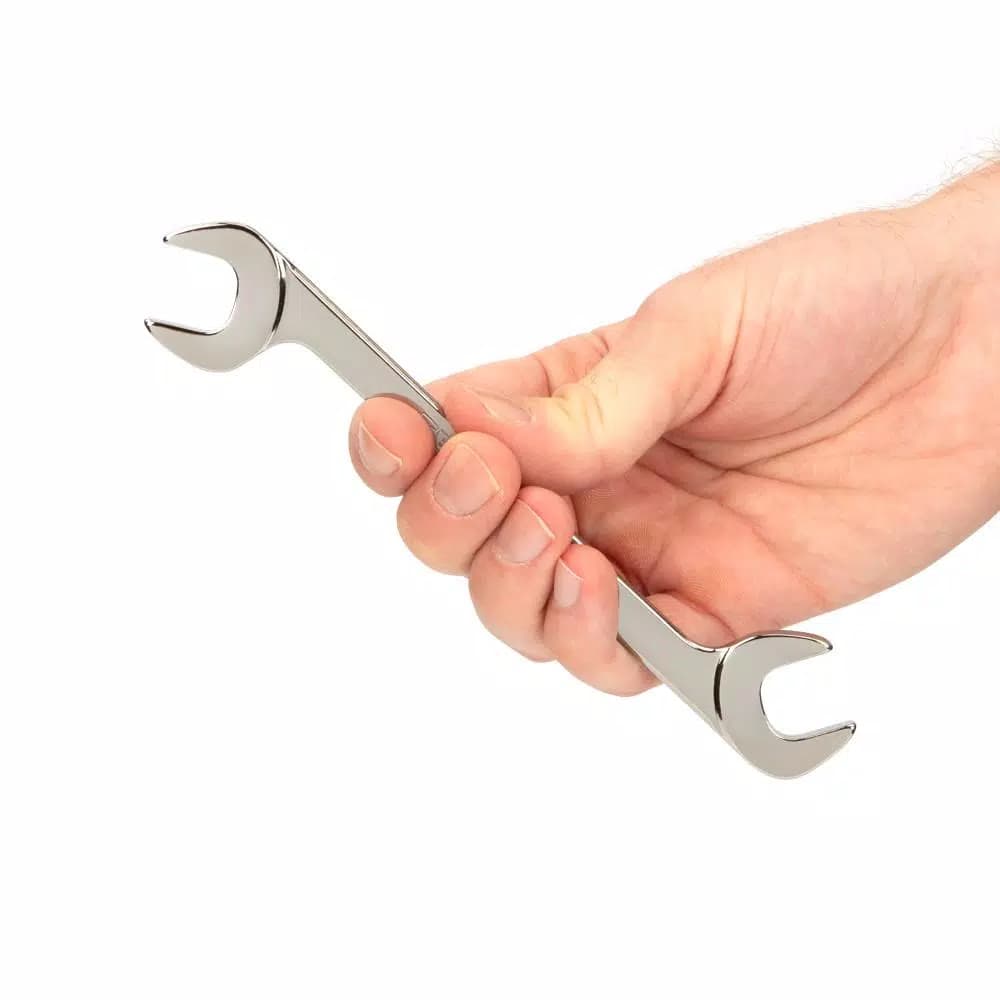 TEKTON 12 mm Angle Head Double Open End Wrench, 60° Offset