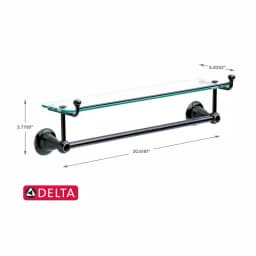 Delta Porter 18 in. Towel Bar with Glass Shelf, Oil Rubbed Bronze thumbnail 4