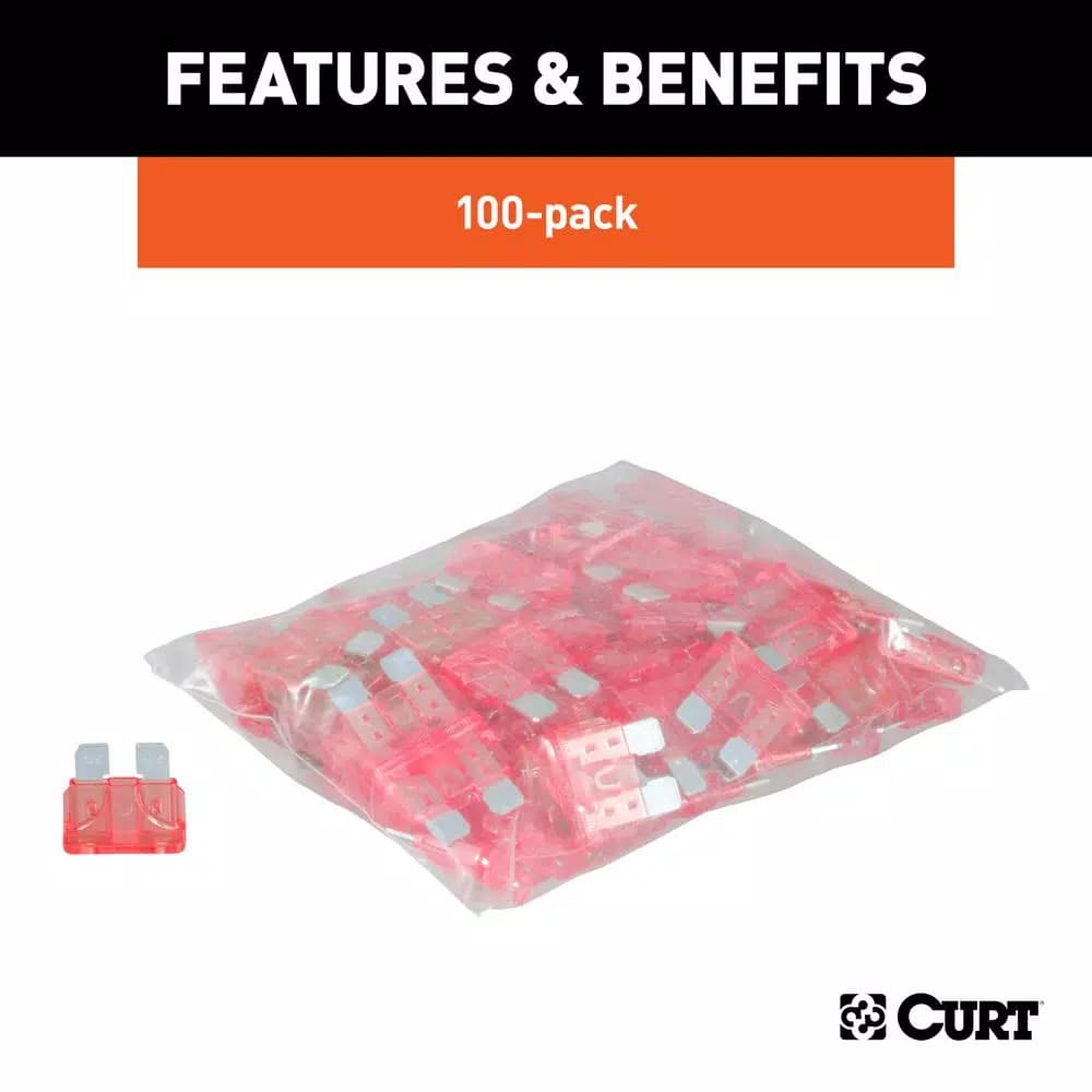 CURT 10-Amp ATC Universal Fuses, 100-Pack