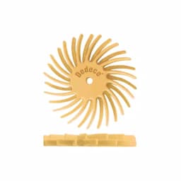 Dedeco Sunburst 7/8 in. Dual Radial Discs, 1/16 in. Extra-Fine 6 Mic Arbor Rotary Cleaning and Polishing Tool (12-Pack) thumbnail 1