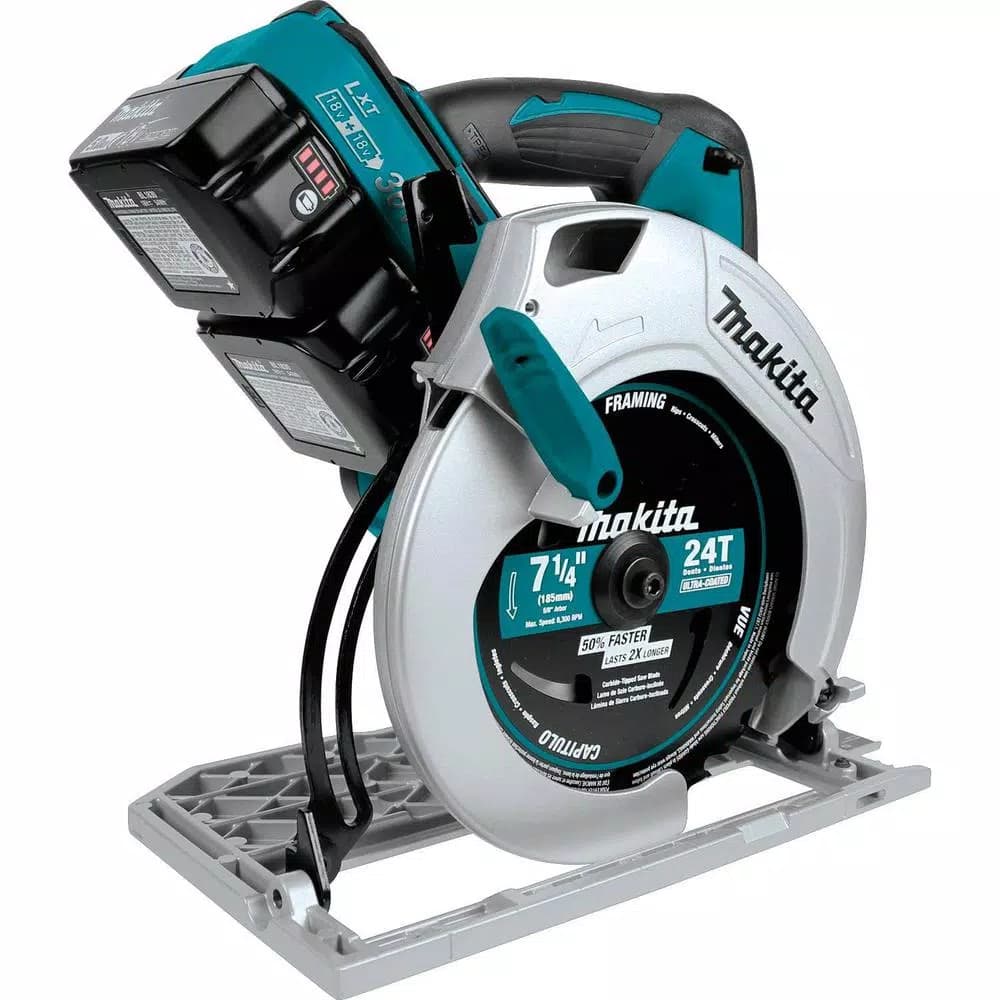 Makita 36V (18V x2) 7-1/4 in. Cordless Circular Saw Kit with 2 5.0 Ah Batteries and Charger