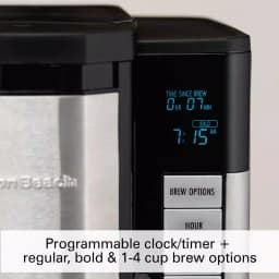 Hamilton Beach 12-Cup Programmable Easy Access Plus Coffee Maker, Black thumbnail 2
