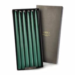 ROOT CANDLES A.I. Root 12 in. Dark Green Dipped Taper Dinner Candles, Beeswax Enriched (Box of 12) thumbnail 2